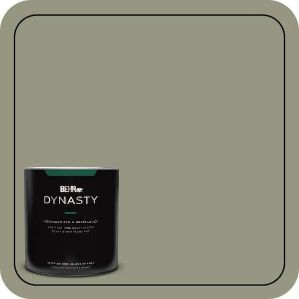 BEHR DYNASTY 1 qt. #S380-5 Milkweed Pod One-Coat Hide Semi-Gloss Enamel Interior Stain-Blocking Paint and Primer