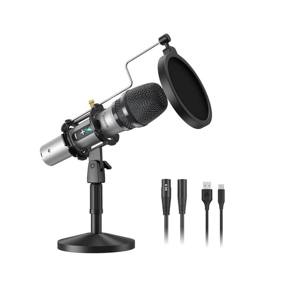 Lukyamzn USB/XLR Podcast Dynamic Microphone, Studio Mic Kit with
