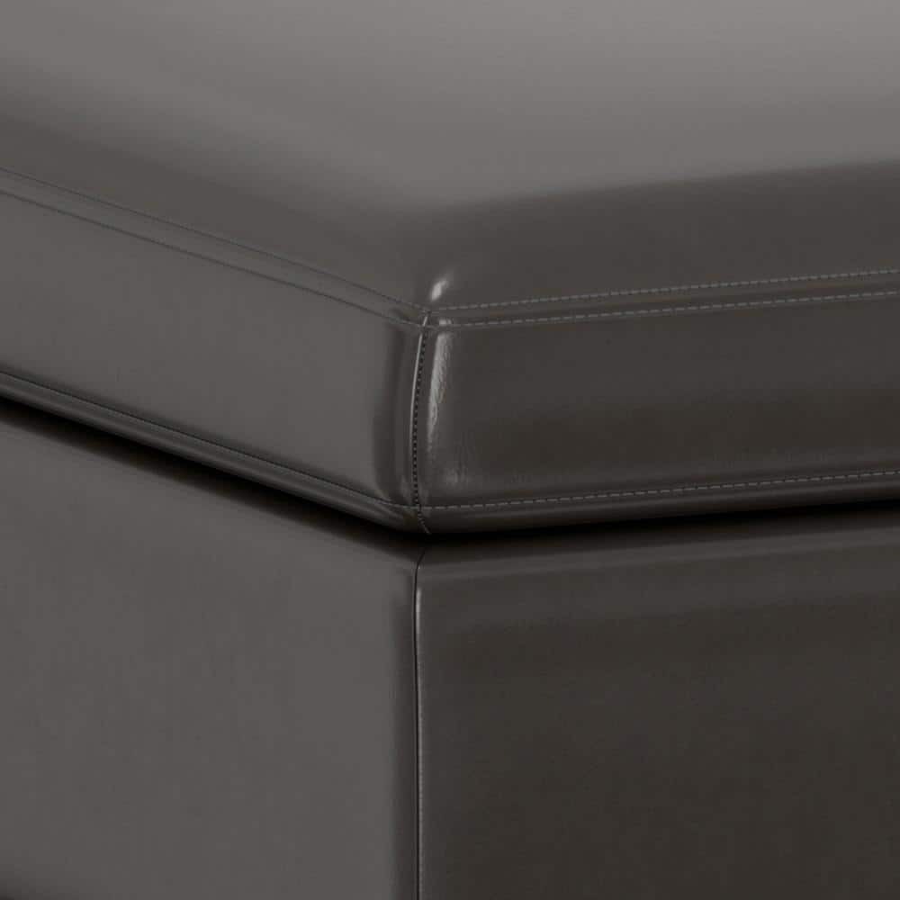 Owen Tanners Brown Faux Leather Storage Ottoman