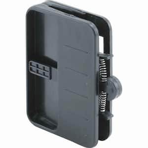 Sliding screen door handle and internal latch, black plastic (1-set)