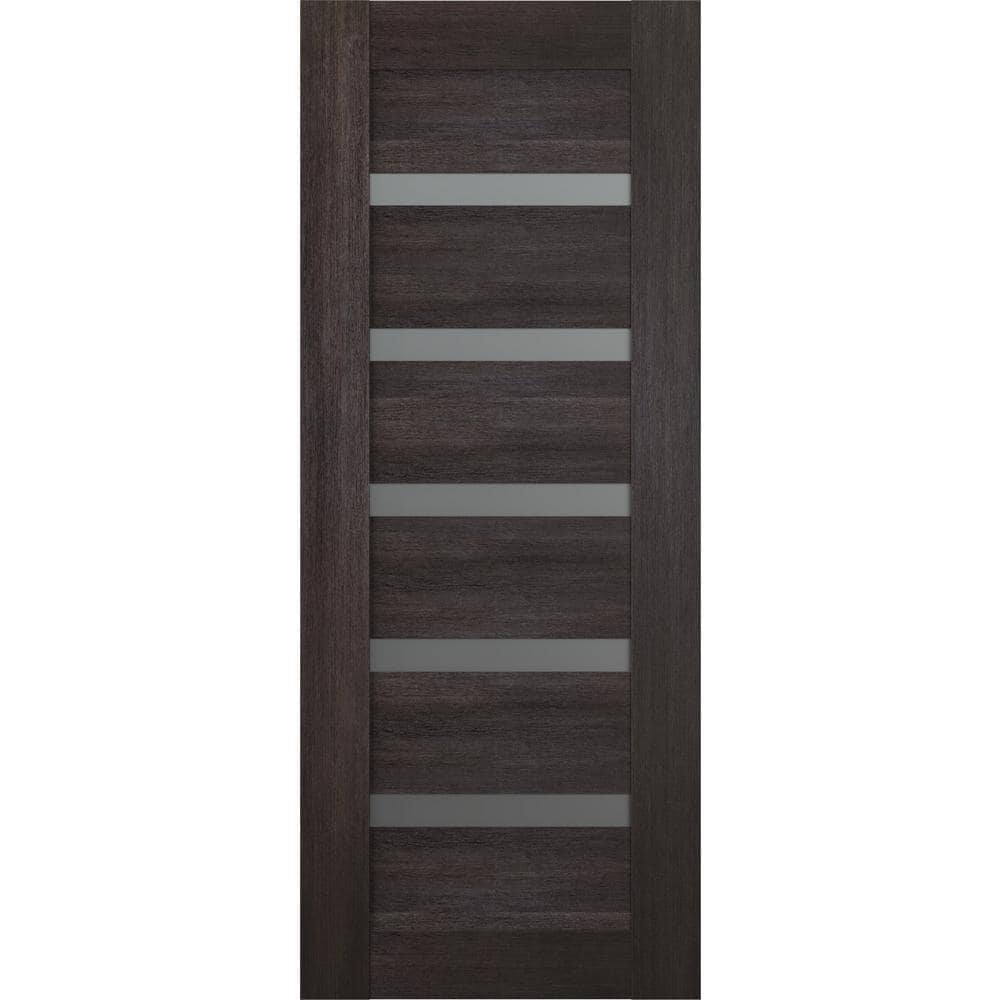 Vona 07-04 18 in. x 80 in. No Bore Solid Core 5-Lite Frosted Glass Veralinga Oak Wood Composite Interior Door Slab price history on PriceWatchPro