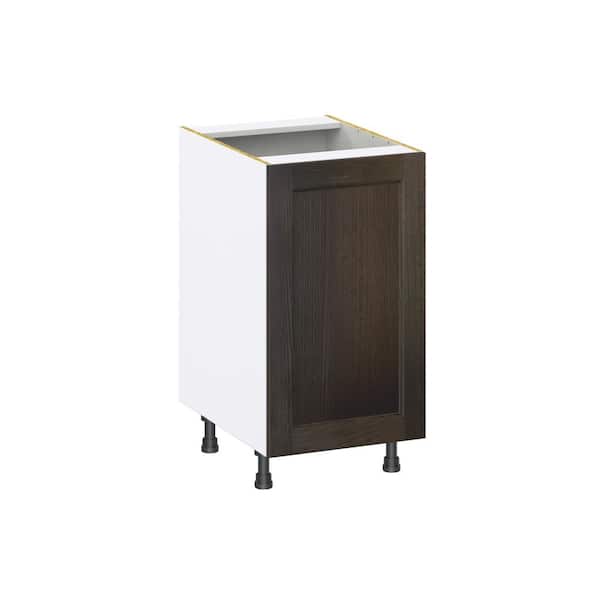 Georgetown 18 in. W x 24 in. D x 34.5 in. H Assembled Full Height Door Base Kitchen Cabinet in Chestnut