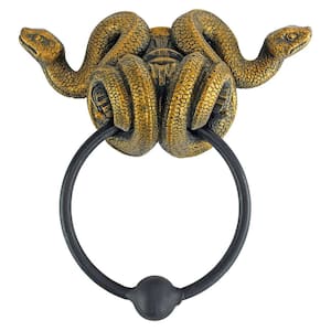 6 in. x 6 in. Egyptian Cobra Goddess Towel Ring Wall Sculpture