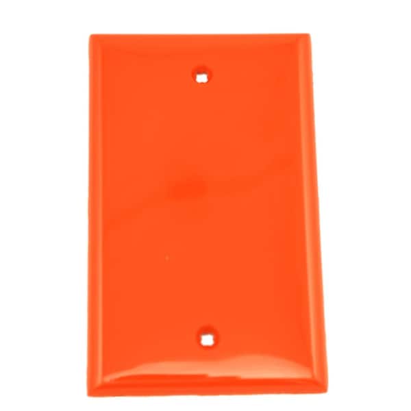 Leviton 1-Gang No Device Blank Wallplate, Standard Size, Thermoplastic Nylon, Box Mount, Red
