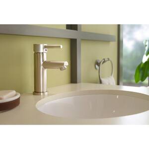 Dia Single Hole Single-Handle Bathroom Faucet in Satin Nickel