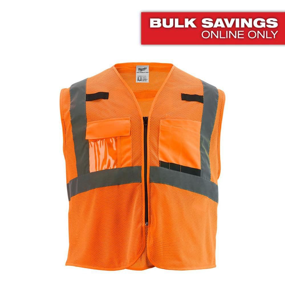 2X-Large/3X-Large Orange Class 2 Polyester Mesh High Visibility Safety Vest with 9-Pockets price history on PriceWatchPro