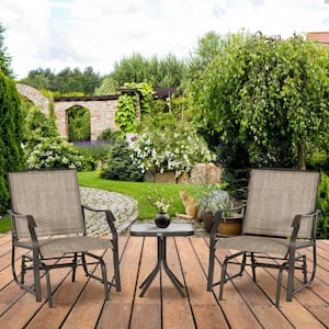 3-Piece Metal Patio Conversation Set with Coffee Table