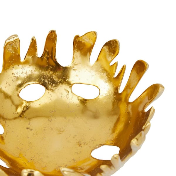Gold Aluminum Decorative Bowl (Set of 2)