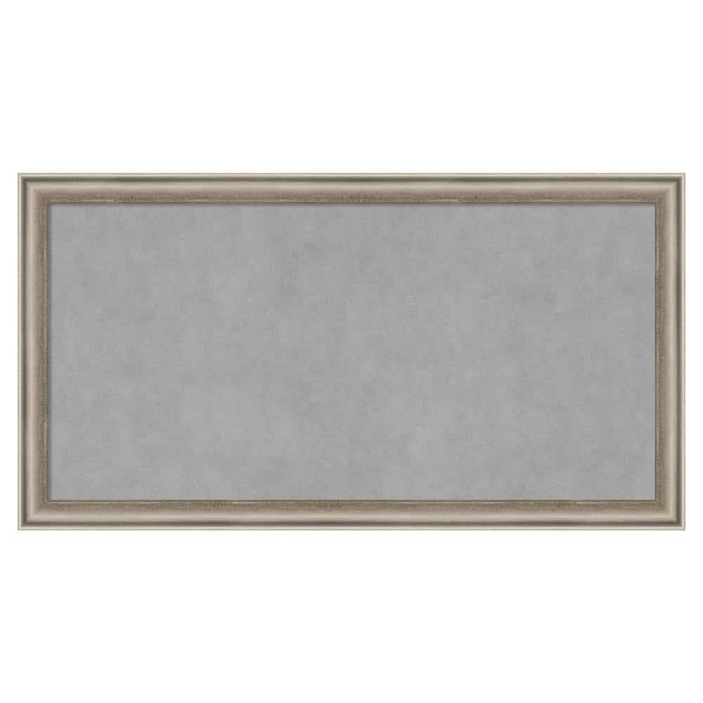 Amanti Art Salon Scoop Pewter 26 in. x 14 in. Magnetic Board, Memo ...