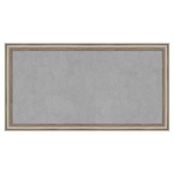 Amanti Art Salon Scoop Pewter 26 in. x 14 in. Magnetic Board, Memo ...