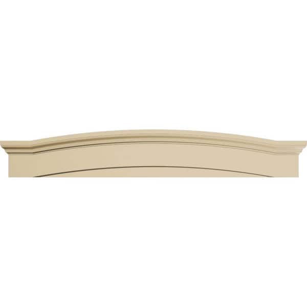 Ekena Millwork 64 in. W x 10-1/2 in. H x 2-3/4 in. P Eyebrow Signature Urethane Pediment, Primed Tan