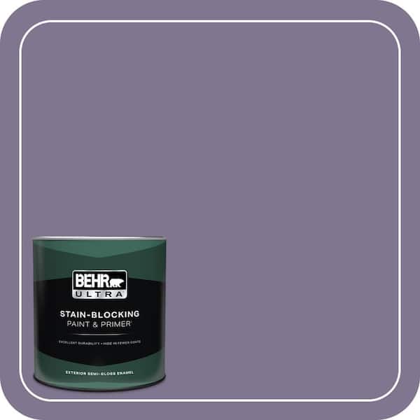 BEHR ULTRA 1 qt. #650F-5 Purple Statice Semi-Gloss Enamel Exterior Paint & Primer