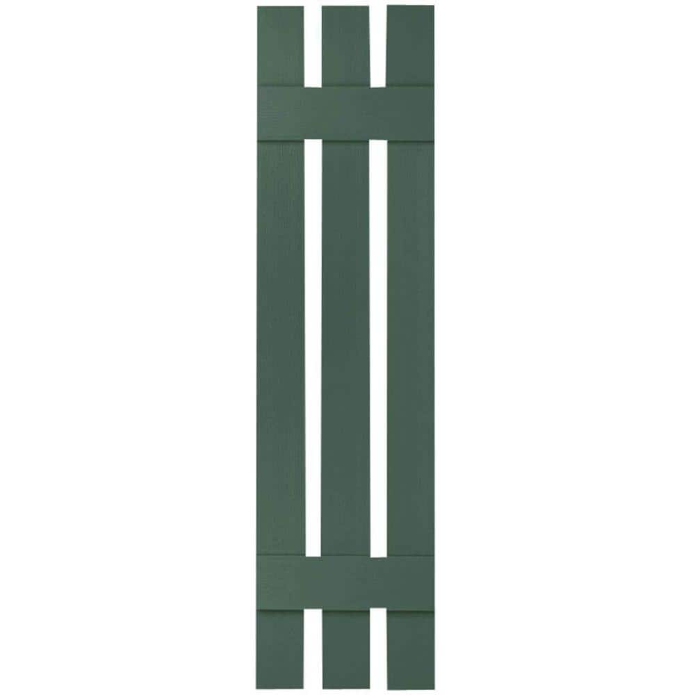 Forest Green Vinyl Board and Batten Shutters, 12x37 Inches