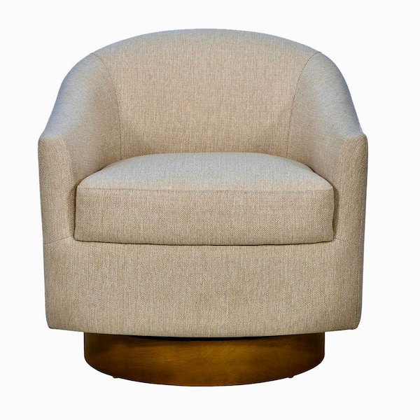 Ashton Natural Fabric Barrel Chair
