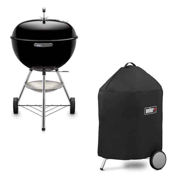 Original Kettle 22 in. Charcoal Grill in Black with Premium Grill Cover