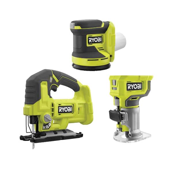 RYOBI ONE+ 18V Cordless 3-Tool Combo Kit with Jig Saw, Router and