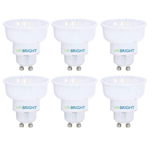 Viribright 50-Watt Equivalent GU10 Base MR16 Dimmable ENERGY STAR Halogen Replacement LED Light Bulb in Cool White, - The Home Depot