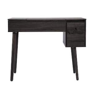 Harzen Black Vanity Table with Mirror