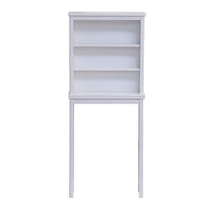 Dorset 27 in. W x 66 in. H x 9 in. D White Over-the-Toilet Storage with Open Shelves