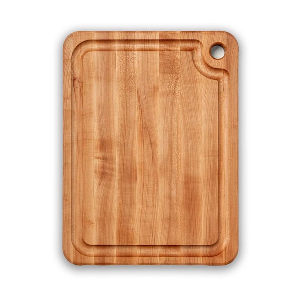 20 in. x 15 in. Rectangular Wood Edge Grain Cutting Board with Juice Groove