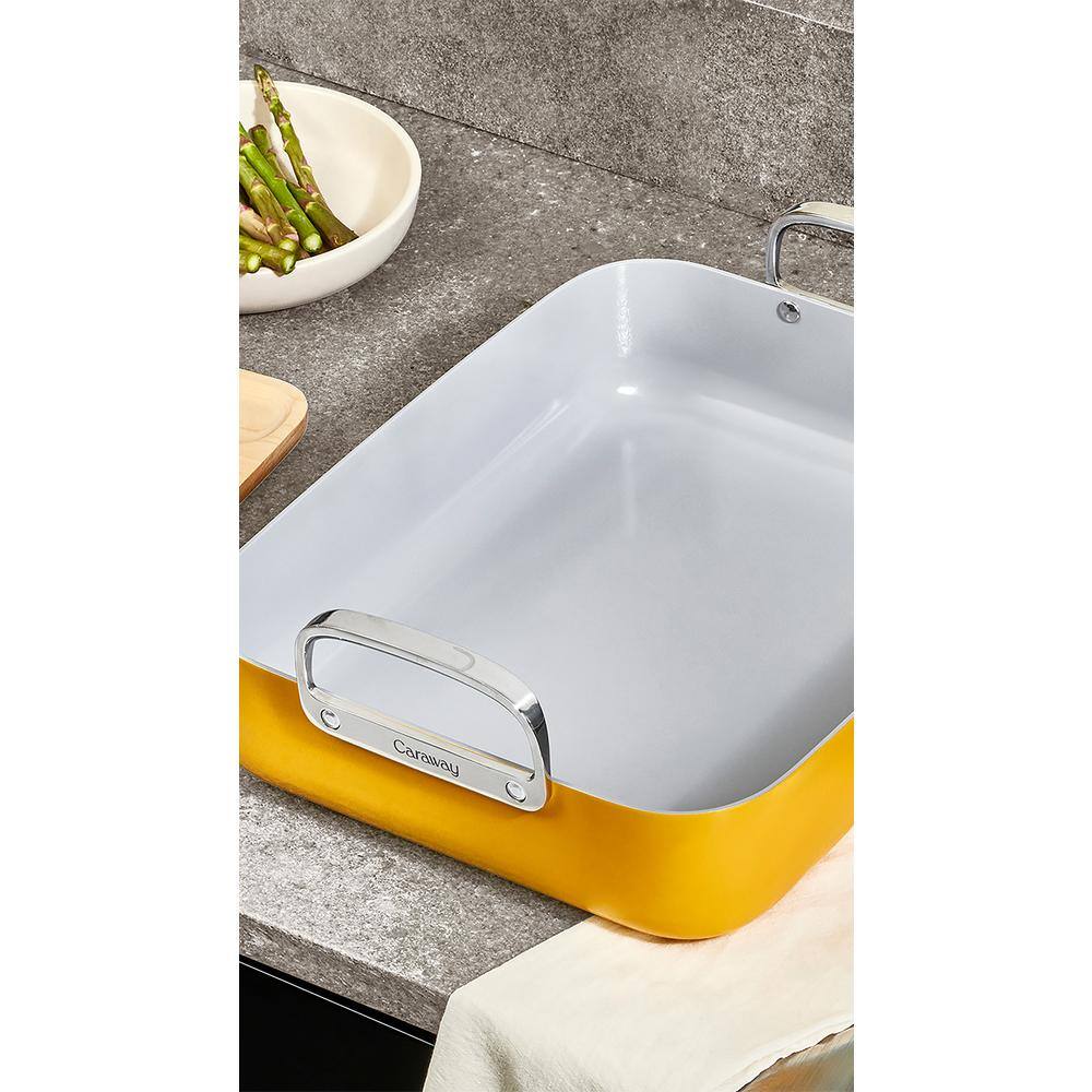 Perracotta Ceramic Nonstick Square Roasting Pan with Rack