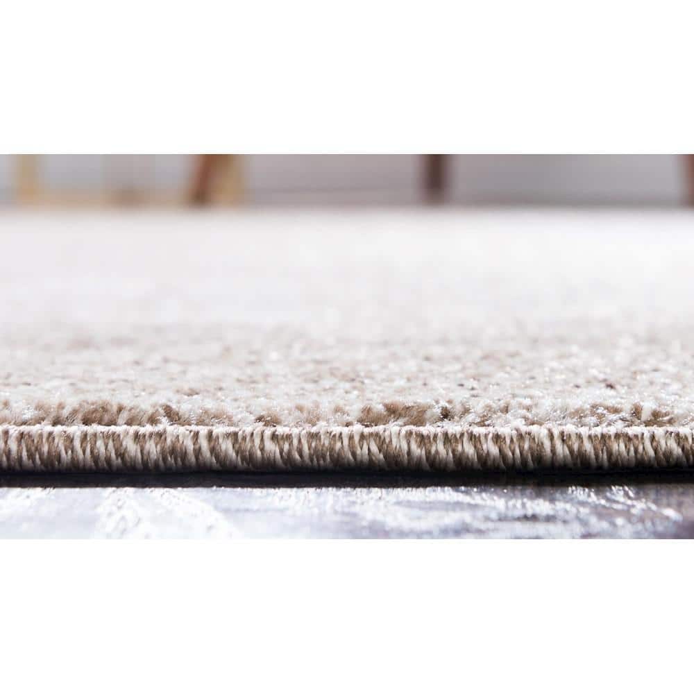 Beige Rectangular Tufted Reversible Stain-Resistant Area Rug