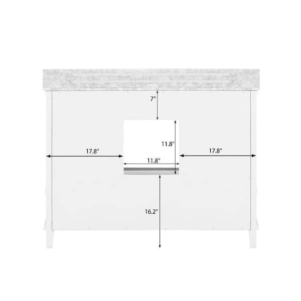 Home Decorators Collection Merryfield 49 in. Single Sink White