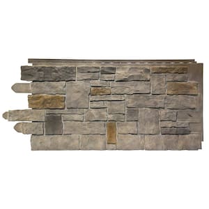 NovikStone AC Artisan Cut (20.3 in. x 45 in.) Stone Siding in Fossil (10 Panels Per Box, 49.3 sq. ft.)
