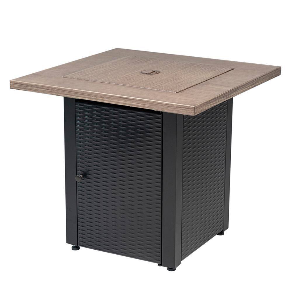 28 Metal Square 48000 BTU Propane Outdoor Gas Fire Pit Table