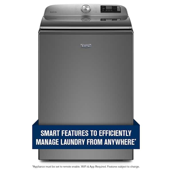 Maytag 5.3 cu. ft. Smart Capable Metallic Slate Top Load Washing Machine with Extra Power, ENERGY STAR
