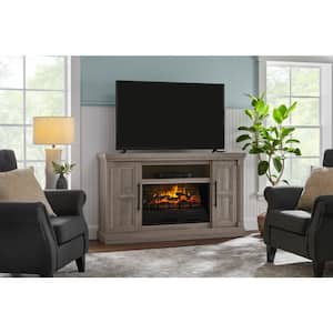 Chelsea 62 in. Freestanding Electric Fireplace TV Stand in Medium Brown Ash Grain