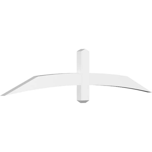 Ekena Millwork 72 in. W x 15 in. H x 2 in. D x 4 in. F, 5/12 Pitch, Bellingham Signature Urethane Gable Bracket, Primed Tan