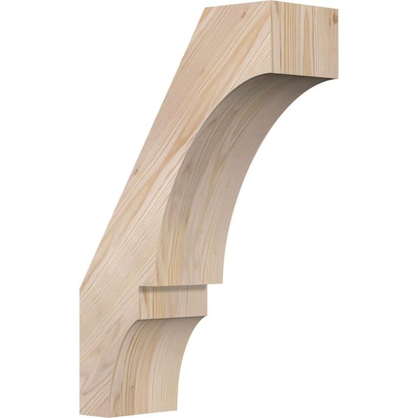 Ekena Millwork 5 1/2"W x 14"D x 22"H Balboa Smooth Knee Brace, Douglas Fir