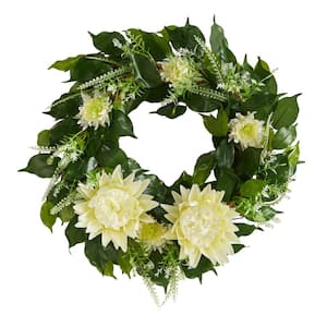 20in. Protea Artificial Wreath