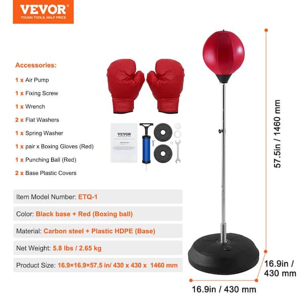 VEVOR Punching Bag for Kids and Adults Reflex Boxing Bag Height