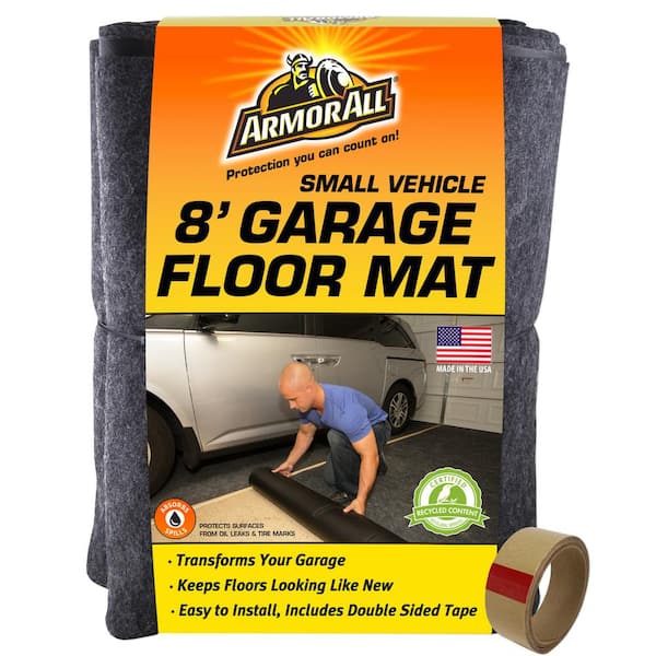 Garage Floor Mat 7 ft. 4 in. W x 8 ft. 4in. L Charcoal Commercial/Residential Absorbent Waterproof Garage Flooring Rolls