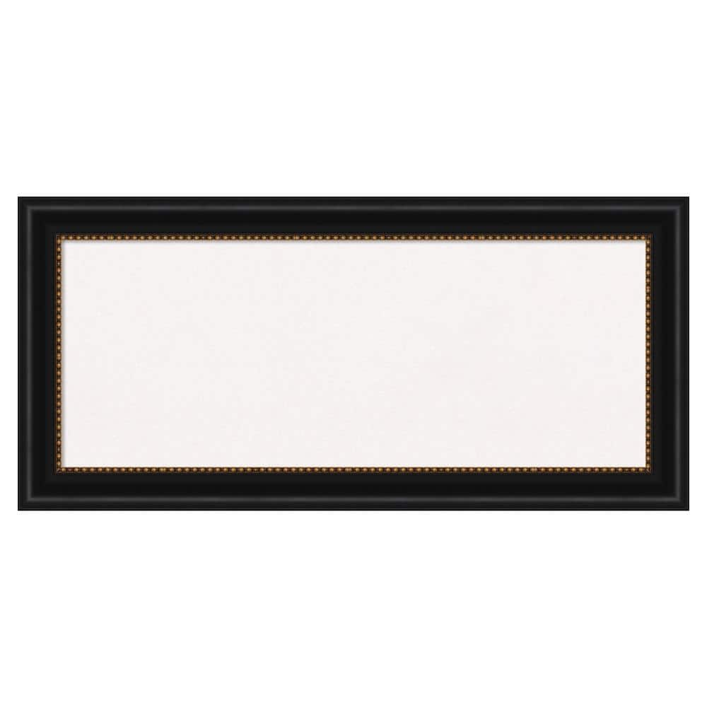 Amanti Art Manhattan Black White Corkboard 34 in. x 16 in. Bulletin