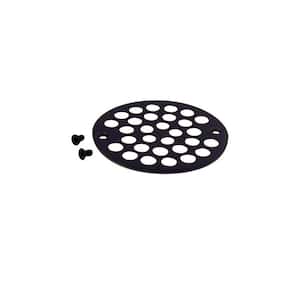 4 in. O.D. Shower Strainer Cover Plastic-Oddities Style in Oil Rubbed Bronze