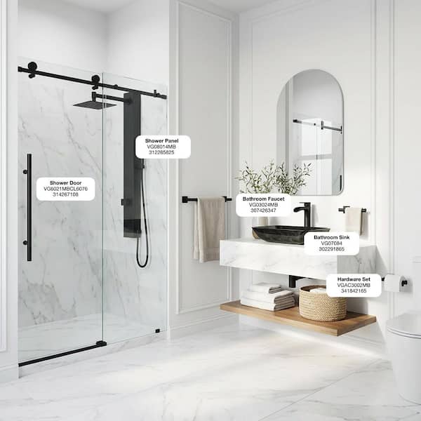 VIGO Orchid, 39 in. H x 4 in. W, 2-Jet High Pressure Shower Panel