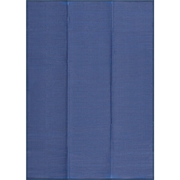 Luna Navy 6 ft. x 9 ft. Solid Indoor/Outdoor Area Rug