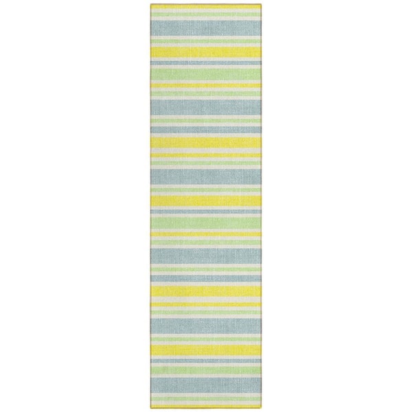 Chantille ACN531 Denim 2 ft. 3 in. x 7 ft. 6 in. Machine Washable Indoor/Outdoor Geometric Runner Rug
