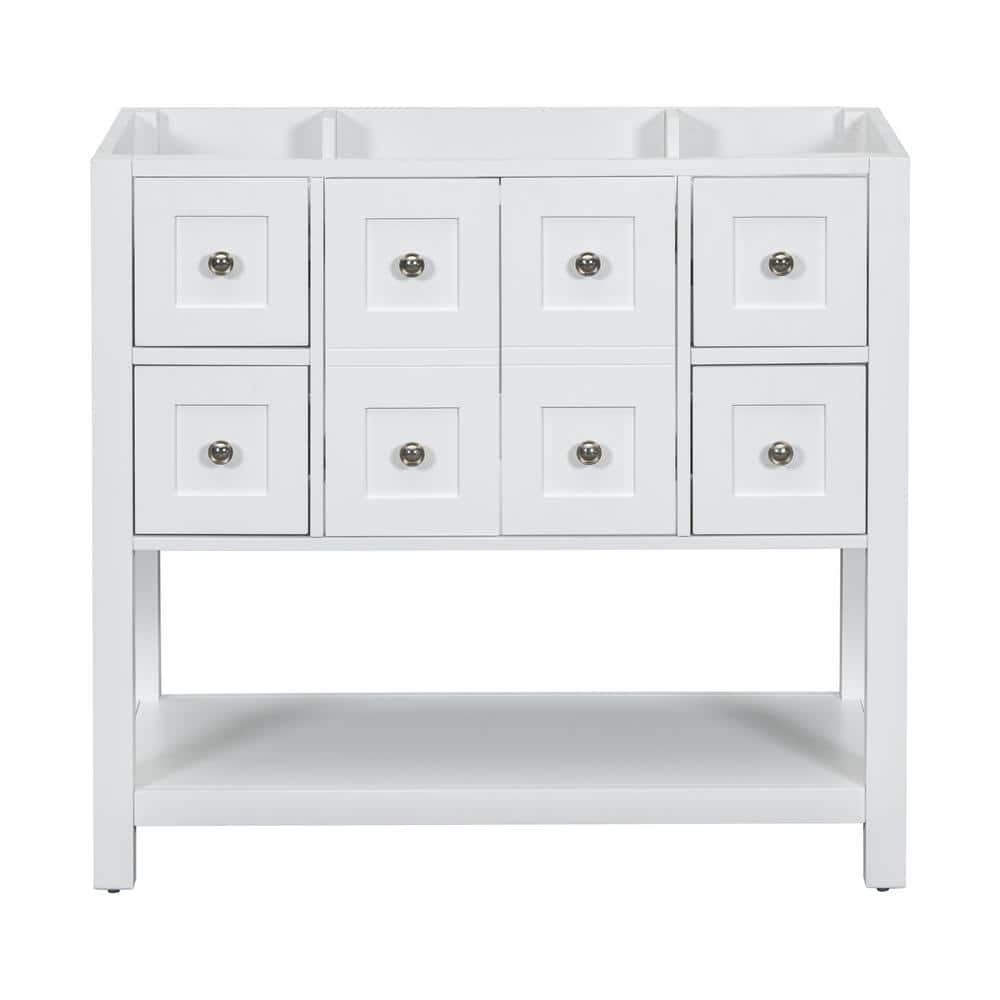 36 in. W x 18 in. D x 33 in. H Bath Vanity Cabinet without Top in White