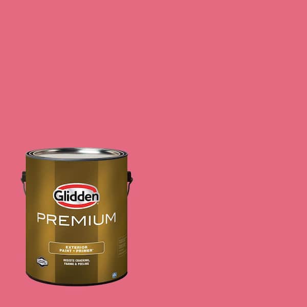 Glidden Premium 1 gal. PPG1184-5 Cherry Brandy Semi-Gloss Exterior Latex Paint