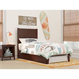 NoHo Walnut Twin Bed with Twin Trundle
