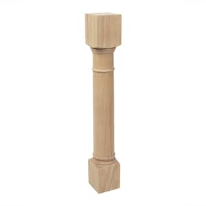 Pole-Wrap 4-in x 18-in Red Oak Wood Column Shelves 85Ds40