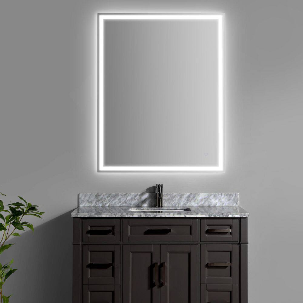 Pax Rectangular Frameless LED Bathroom Vanity Mirror