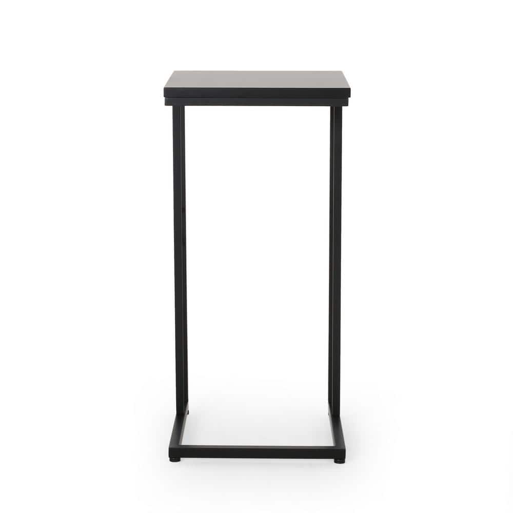 Noble House Yahir Indoor 28.50 inch C-Table (Set of 2), Black