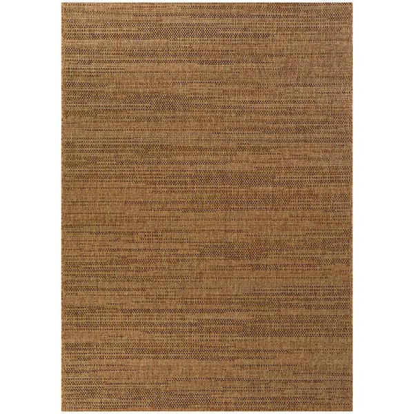 BALTA Renwick Brown 5 ft. x 7 ft. Textured Indoor/Outdoor Area Rug