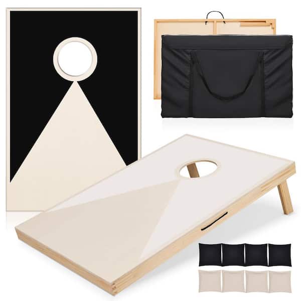 35.4 in. L x 23.6 in. W Portable Outdoor Yard Cornhole Game with 2-Wooden Cornhole Boards 8-Corn Hole Toss Bags