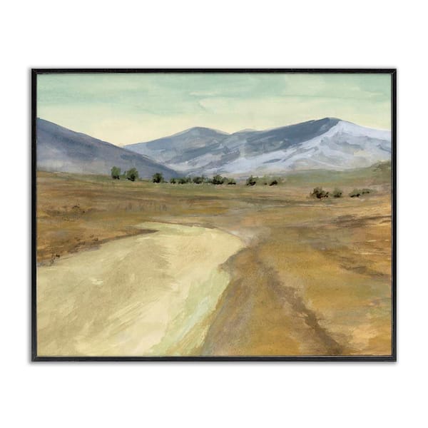 Stupell Industries Distant Desert Mountains by Michael Willett Black Framed Nature Giclee Art Print 24 in. x 30 in.